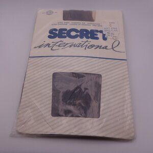 SECRET international Ultra Sheer Control Top Sandalfoot Soft Grey Pantyhose